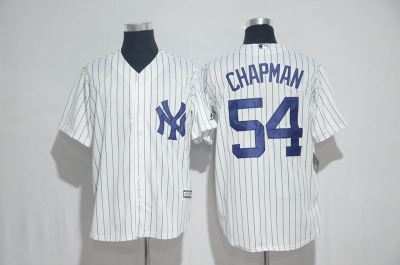 2017 MLB New York Yankees #54 Chapman White Jerseys->new york yankees->MLB Jersey